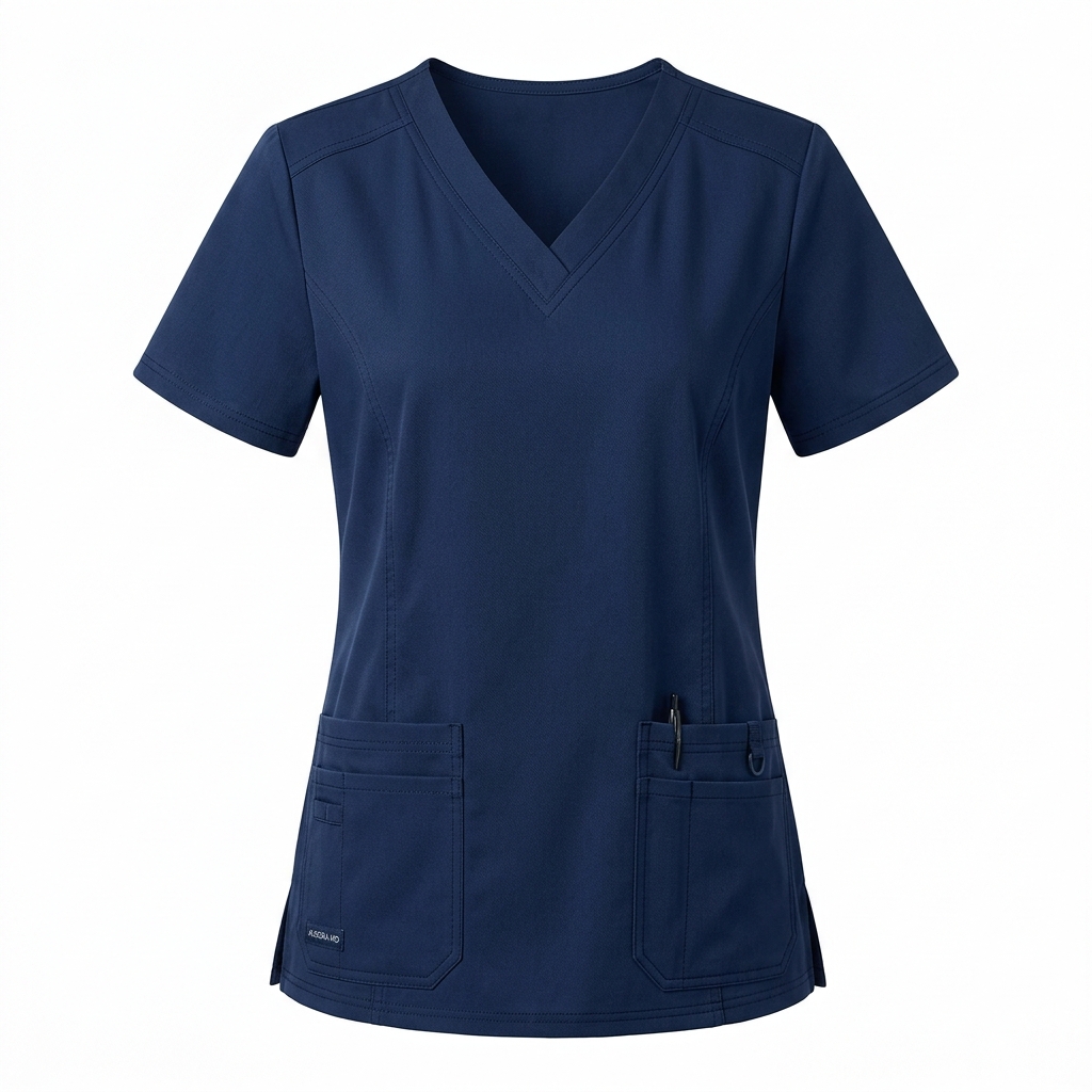 Classic Women's V-Neck Navy Scrub