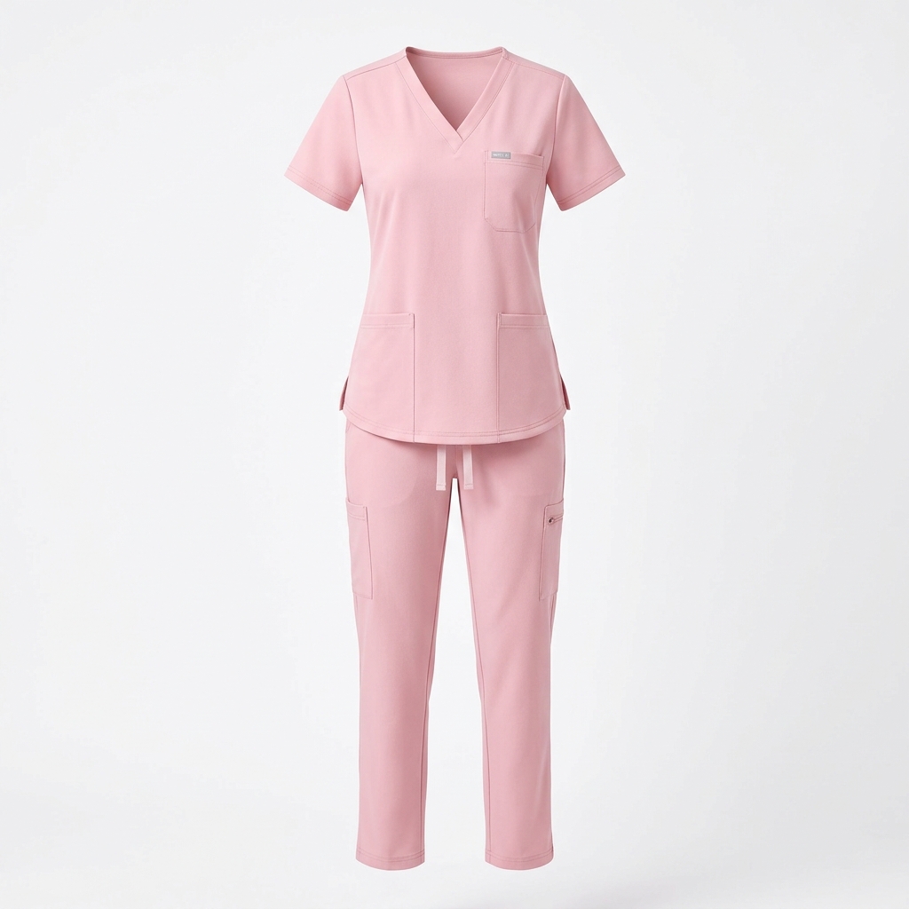 Classic Women's Nurse Scrub Pastel Pink